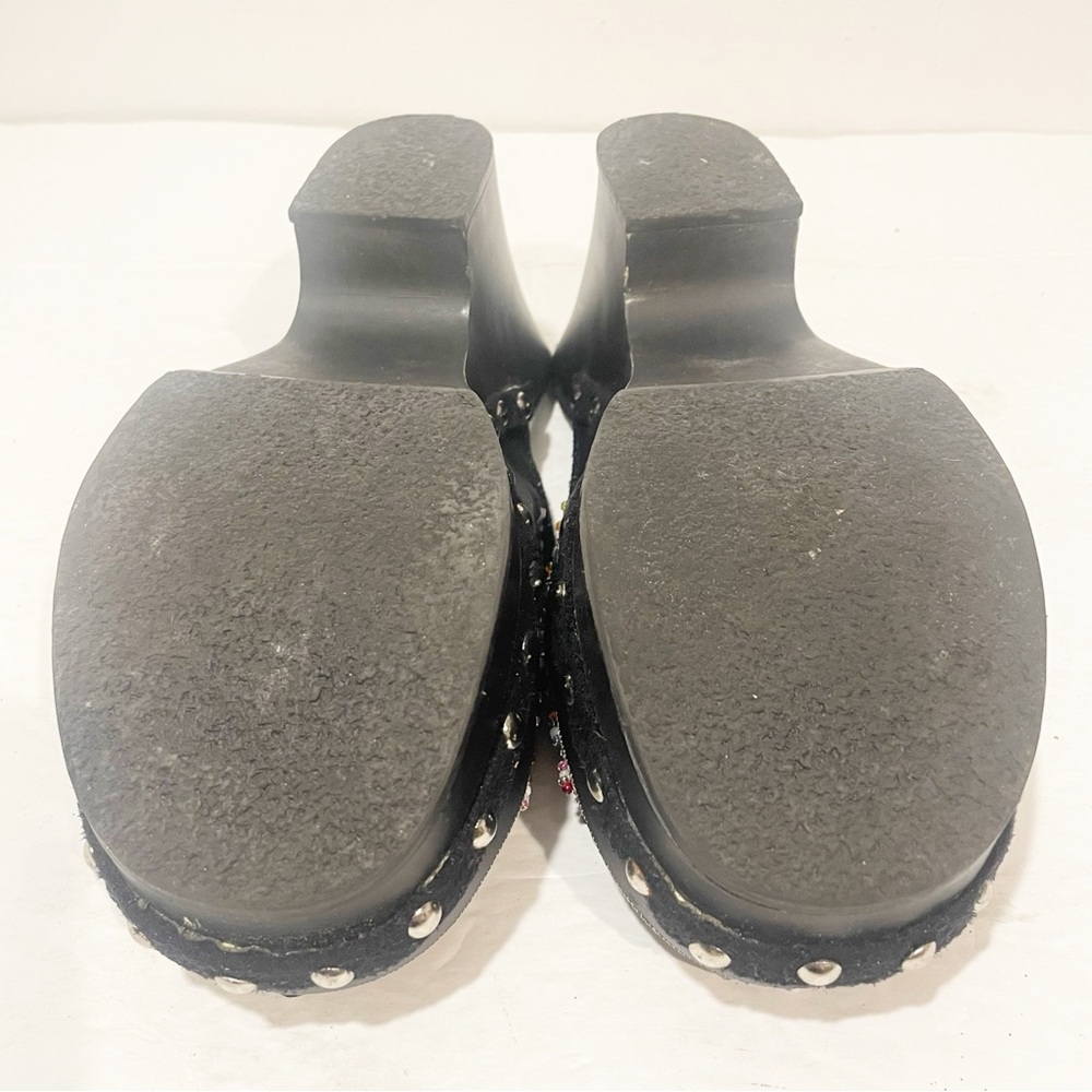 Steve Madden Size 6.5 Black Y2K Satin Beaded Clogs - Picture 6 of 6